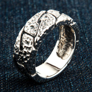 Hammered Knot Sterling Silver Band Ring [6]
