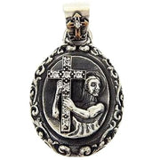 Christian Mary Cross Sterling Silver Pendant