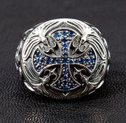 Medieval Cross Sterling Silver Ring