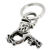 tattoo dragon silver key chain