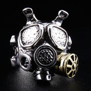 Gas Mask US Military Sterling Silver Ring